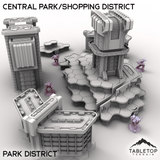 Tabletop Terrain Terrain HEXTECH Central Park/Shopping District - City Map Pack