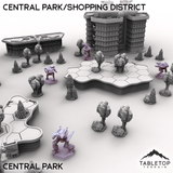 Tabletop Terrain Terrain HEXTECH Central Park/Shopping District - City Map Pack
