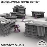 Tabletop Terrain Terrain HEXTECH Central Park/Shopping District - City Map Pack