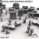 Tabletop Terrain Terrain HEXTECH Central Park/Shopping District - City Map Pack