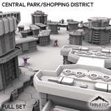 Tabletop Terrain Terrain HEXTECH Central Park/Shopping District - City Map Pack