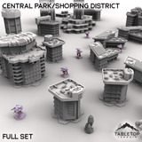 Tabletop Terrain Terrain HEXTECH Central Park/Shopping District - City Map Pack