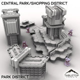 Tabletop Terrain Terrain HEXTECH Central Park/Shopping District - City Map Pack