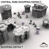 Tabletop Terrain Terrain HEXTECH Central Park/Shopping District - City Map Pack