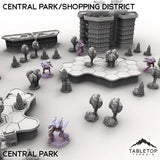 Tabletop Terrain Terrain HEXTECH Central Park/Shopping District - City Map Pack