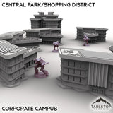 Tabletop Terrain Terrain HEXTECH Central Park/Shopping District - City Map Pack