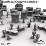 Tabletop Terrain Terrain HEXTECH Central Park/Shopping District - City Map Pack