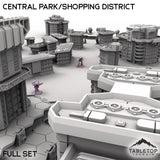 Tabletop Terrain Terrain HEXTECH Central Park/Shopping District - City Map Pack