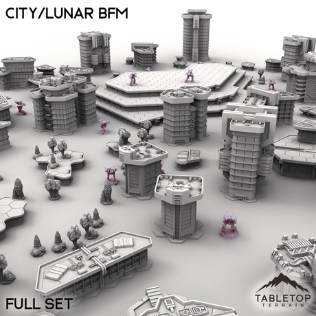 Tabletop Terrain Terrain HEXTECH City/Lunar BFM - City Map Pack