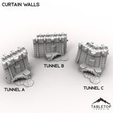Tabletop Terrain Terrain HEXTECH Curtain Walls Trinity City  - 6mm