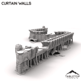 Tabletop Terrain Terrain HEXTECH Curtain Walls Trinity City  - 6mm