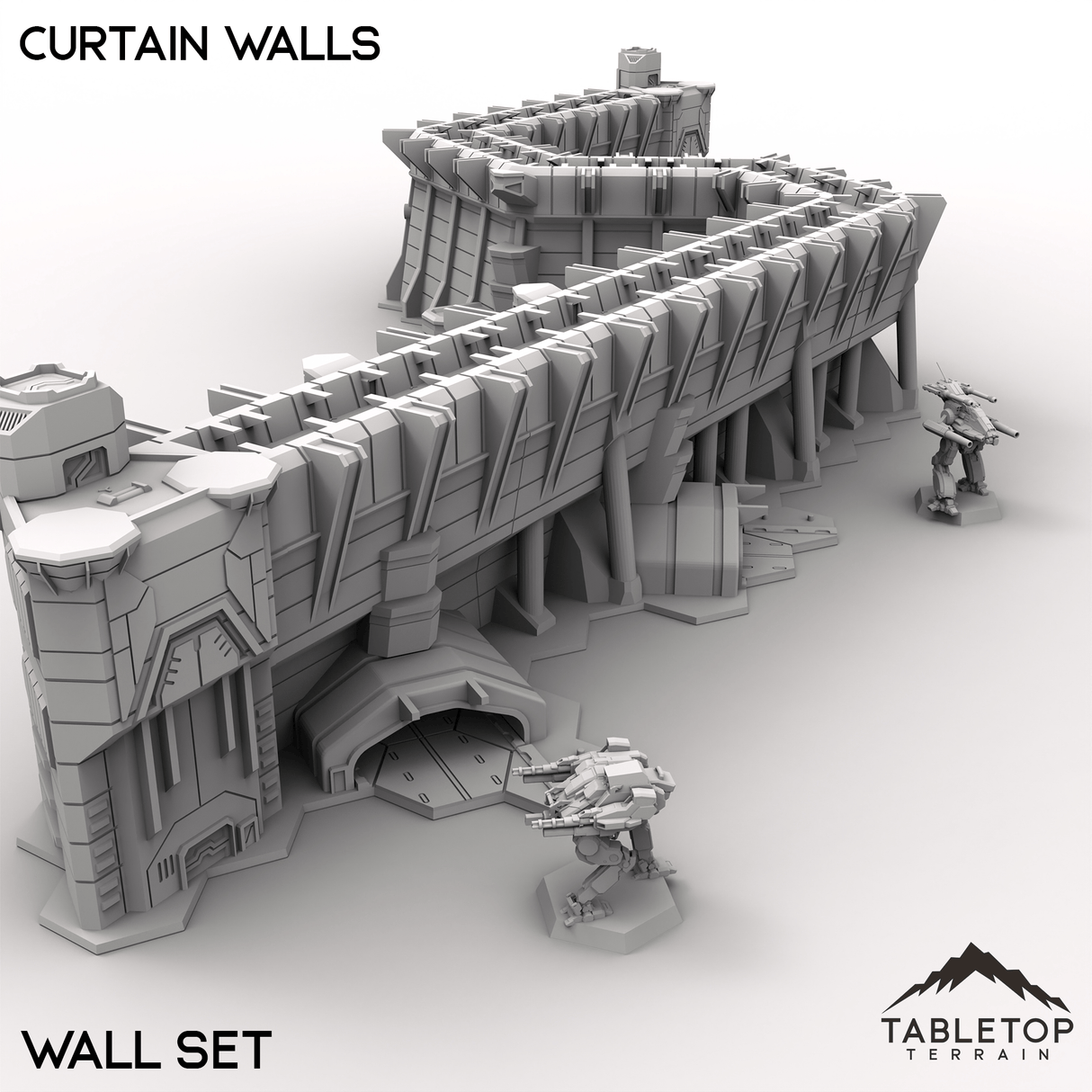 Tabletop Terrain Terrain HEXTECH Curtain Walls Trinity City  - 6mm