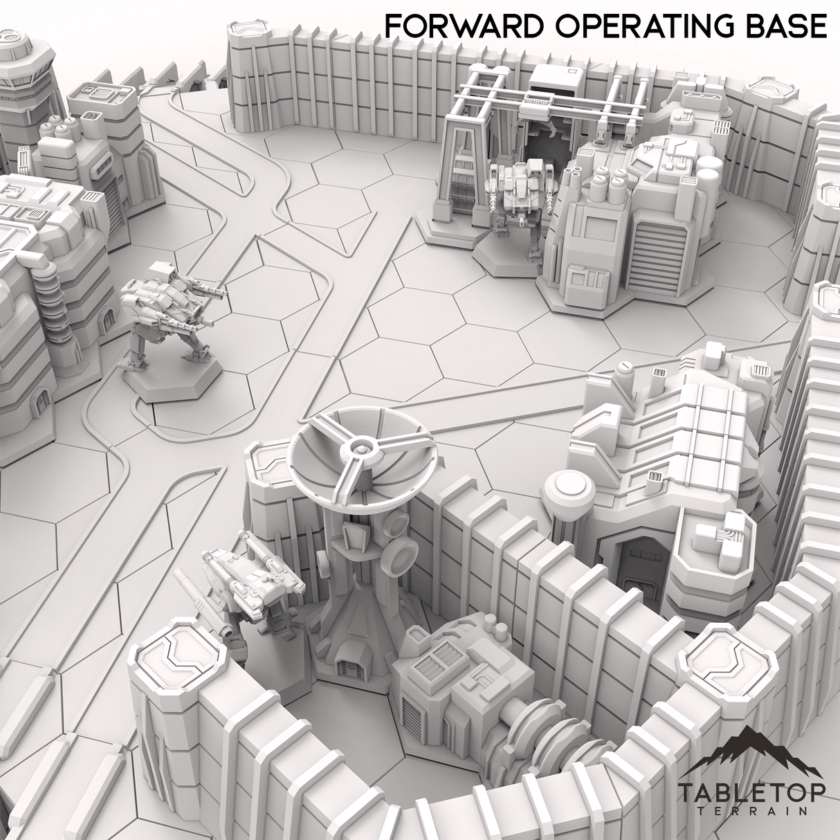 Tabletop Terrain Terrain HEXTECH Forward Operating Base - 6mm