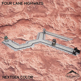 Tabletop Terrain Terrain HEXTECH Four Lane Highways Bundle