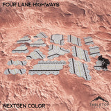 Tabletop Terrain Terrain HEXTECH Four Lane Highways Bundle