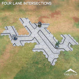 Tabletop Terrain Terrain HEXTECH Four Lane Intersections Bundle