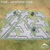 Tabletop Terrain Terrain HEXTECH Four Lane Intersections Bundle