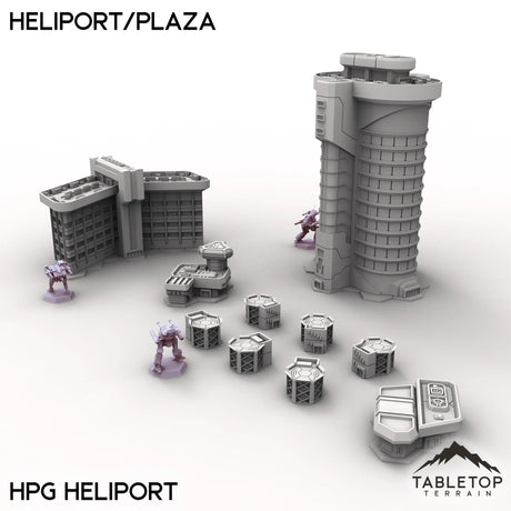 Tabletop Terrain Terrain HEXTECH Heliport/Plaza - City Map Pack