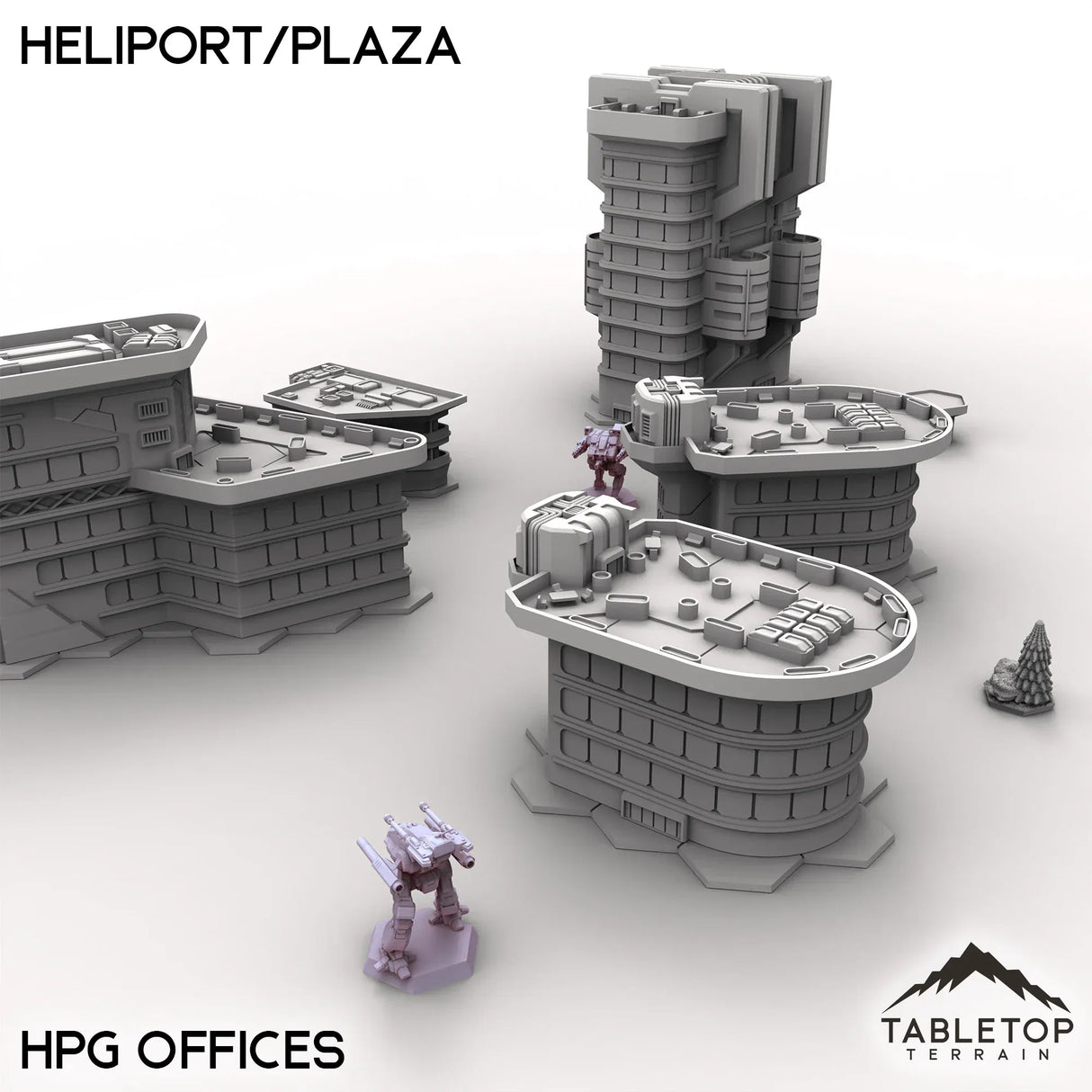 Tabletop Terrain Terrain HEXTECH Heliport/Plaza - City Map Pack