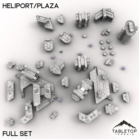Tabletop Terrain Terrain HEXTECH Heliport/Plaza - City Map Pack