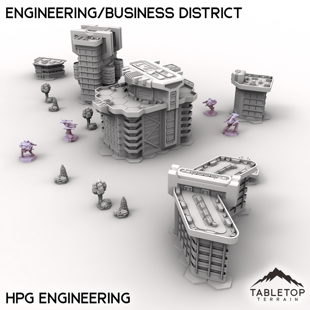 Tabletop Terrain Terrain HEXTECH HPG Engineering/Business District - City Map Pack