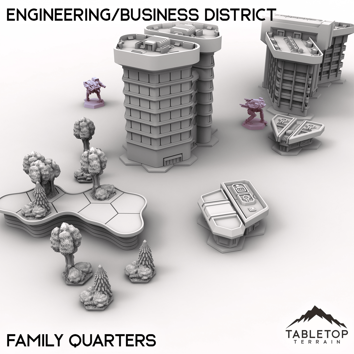 Tabletop Terrain Terrain HEXTECH HPG Engineering/Business District - City Map Pack