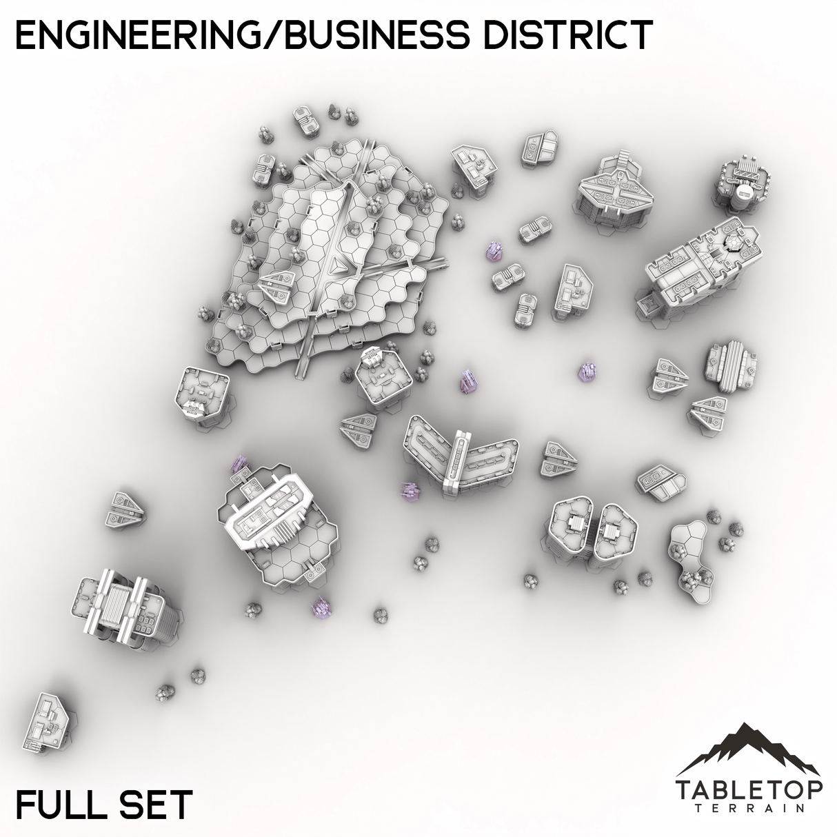 Tabletop Terrain Terrain HEXTECH HPG Engineering/Business District - City Map Pack