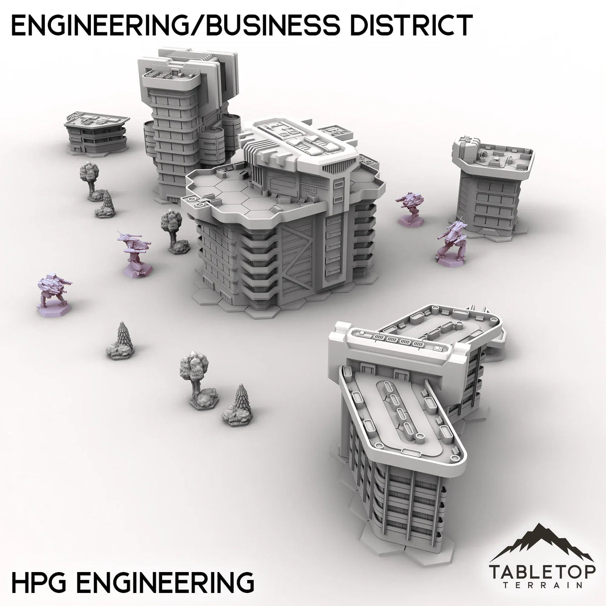 Tabletop Terrain Terrain HEXTECH HPG Engineering/Business District - City Map Pack