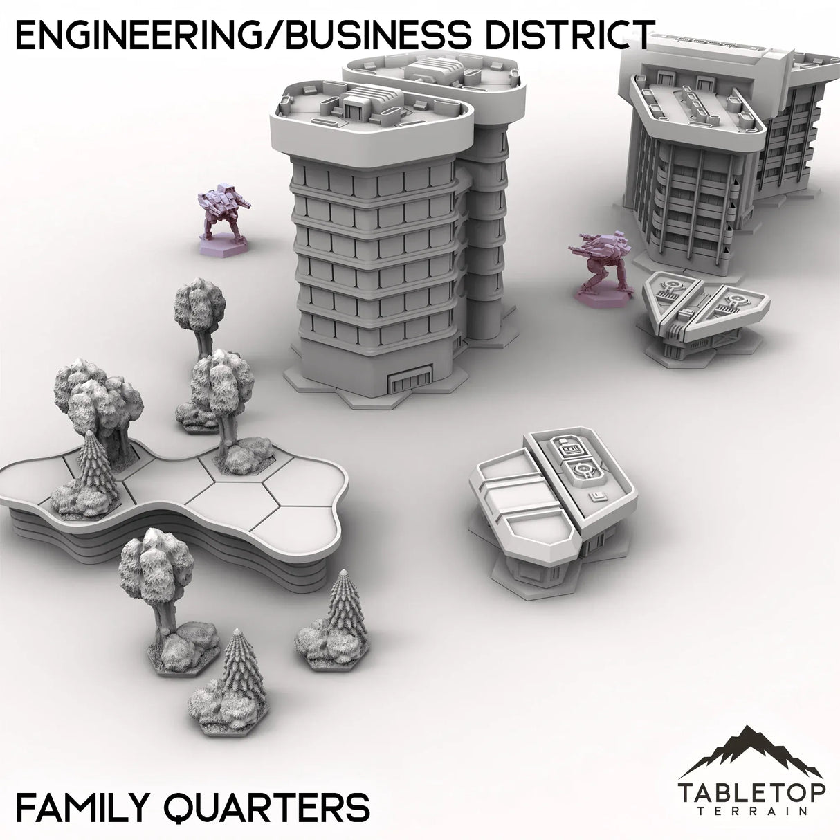 Tabletop Terrain Terrain HEXTECH HPG Engineering/Business District - City Map Pack