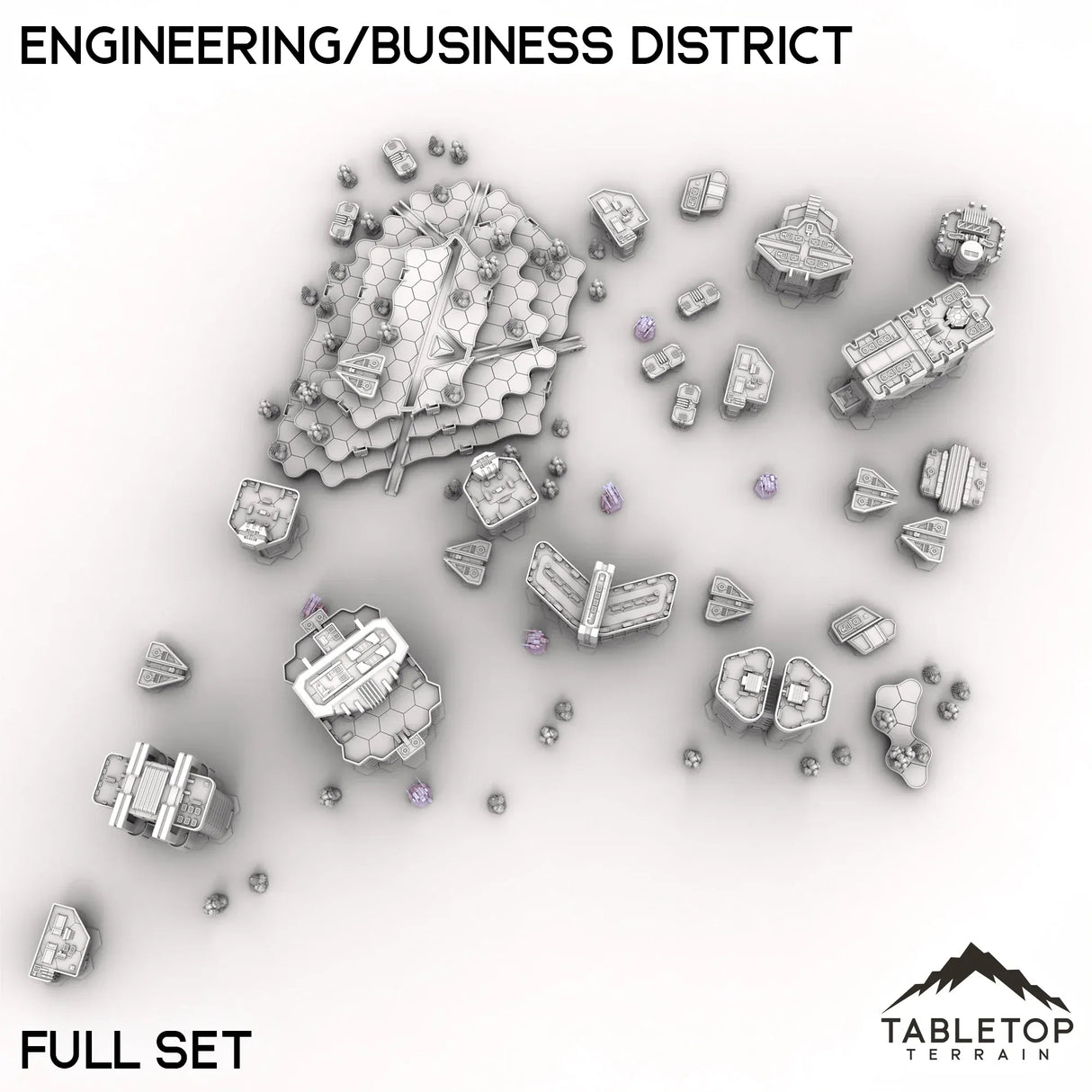 Tabletop Terrain Terrain HEXTECH HPG Engineering/Business District - City Map Pack
