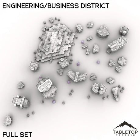 Tabletop Terrain Terrain HEXTECH HPG Engineering/Business District - City Map Pack