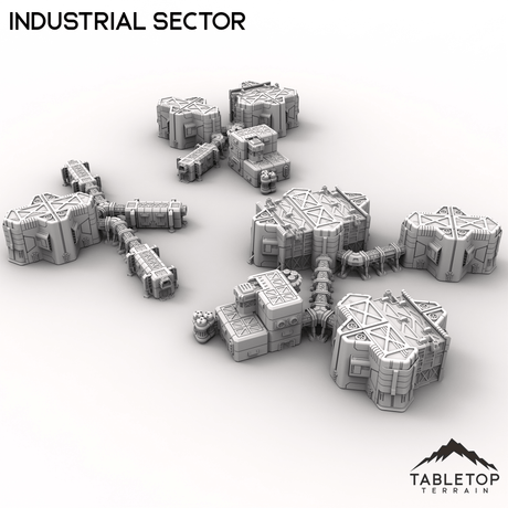 Tabletop Terrain Terrain HEXTECH Industrial Sector - Drop Base Delta