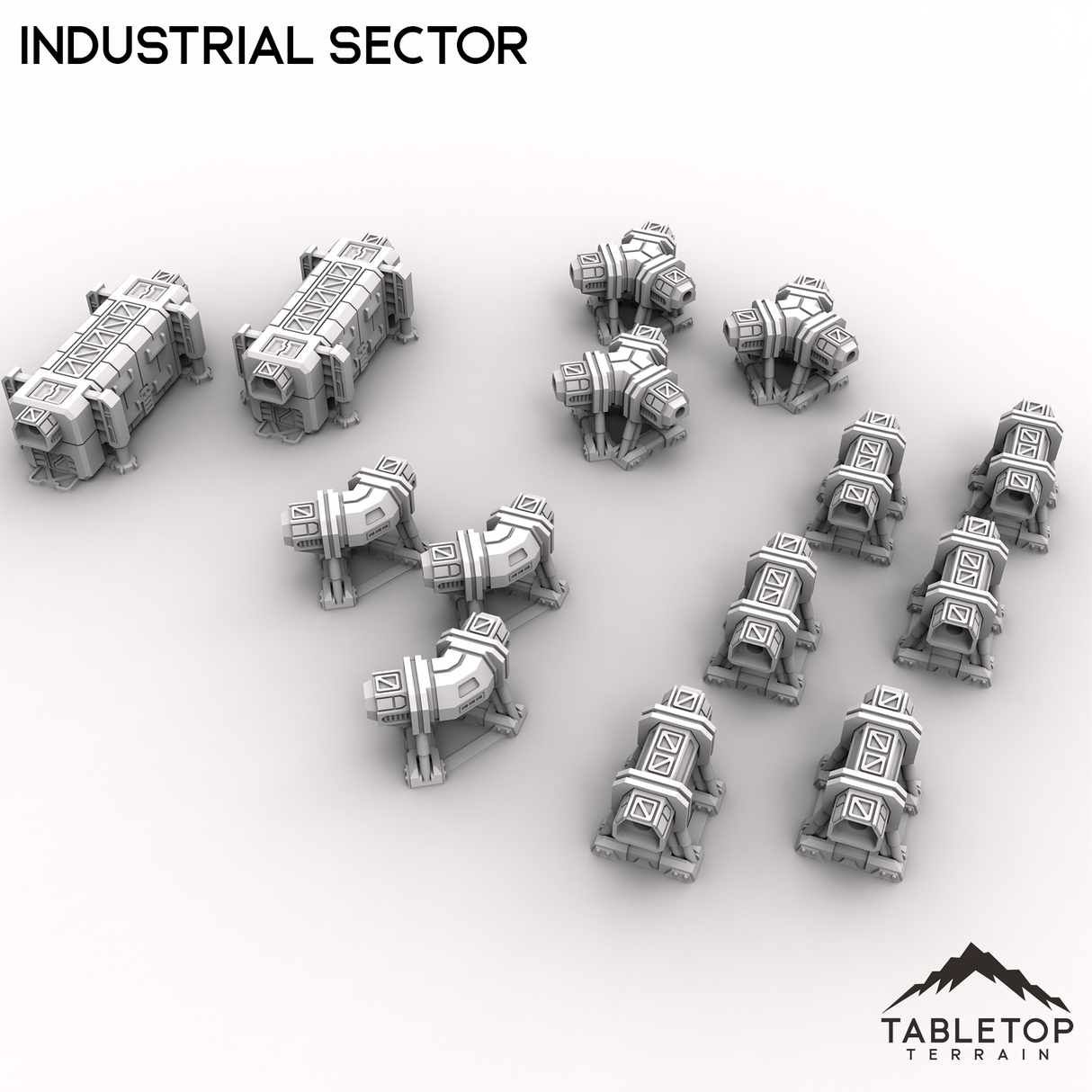 Tabletop Terrain Terrain HEXTECH Industrial Sector - Drop Base Delta