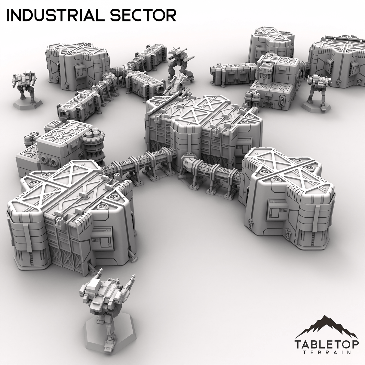 Tabletop Terrain Terrain HEXTECH Industrial Sector - Drop Base Delta