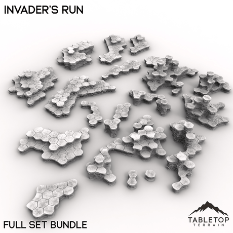 Tabletop Terrain Terrain HEXTECH Invader's Run Map Hill Sets - 6mm