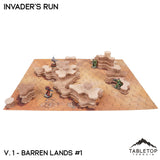 Tabletop Terrain Terrain HEXTECH Invader's Run Map Hill Sets - 6mm