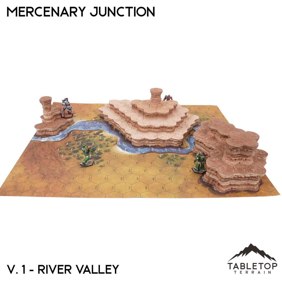 Tabletop Terrain Terrain HEXTECH Mercenary Junction Map Hill Sets-6mm