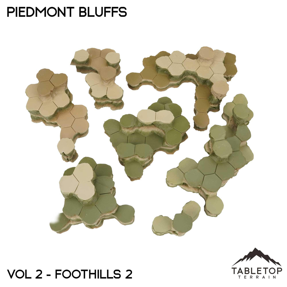 Tabletop Terrain Terrain HEXTECH Piedmont Bluffs Map Hill Set - 6mm