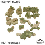 Tabletop Terrain Terrain HEXTECH Piedmont Bluffs Map Hill Set - 6mm