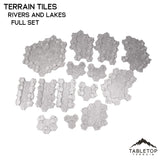 Tabletop Terrain Terrain HEXTECH Rivers and Lakes Terrain Tiles - 6mm