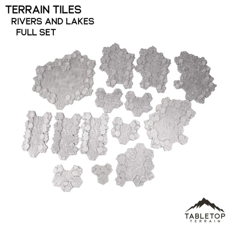 Tabletop Terrain Terrain HEXTECH Rivers and Lakes Terrain Tiles - 6mm