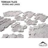 Tabletop Terrain Terrain HEXTECH Rivers and Lakes Terrain Tiles - 6mm