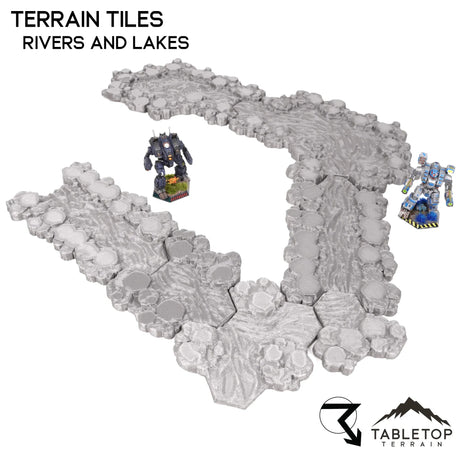 Tabletop Terrain Terrain HEXTECH Rivers and Lakes Terrain Tiles - 6mm