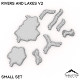 Tabletop Terrain Terrain HEXTECH Rivers and Lakes v2 - 6mm