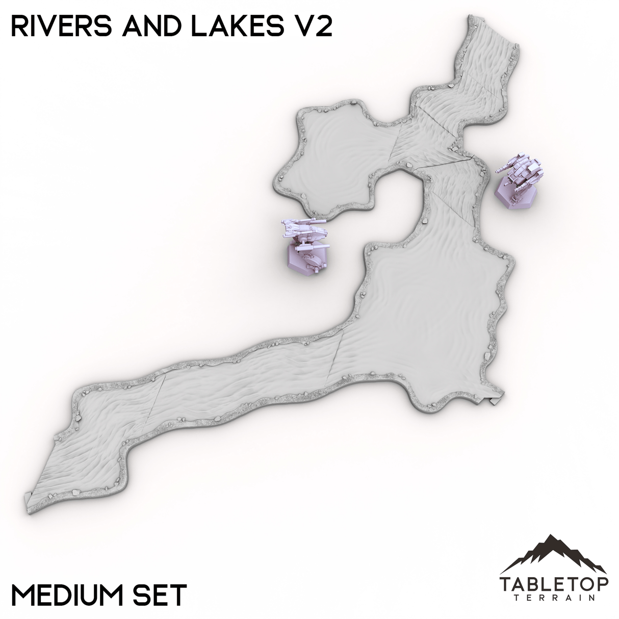 Tabletop Terrain Terrain HEXTECH Rivers and Lakes v2 - 6mm