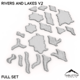Tabletop Terrain Terrain HEXTECH Rivers and Lakes v2 - 6mm