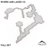 Tabletop Terrain Terrain HEXTECH Rivers and Lakes v2 - 6mm