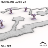 Tabletop Terrain Terrain HEXTECH Rivers and Lakes v2 - 6mm