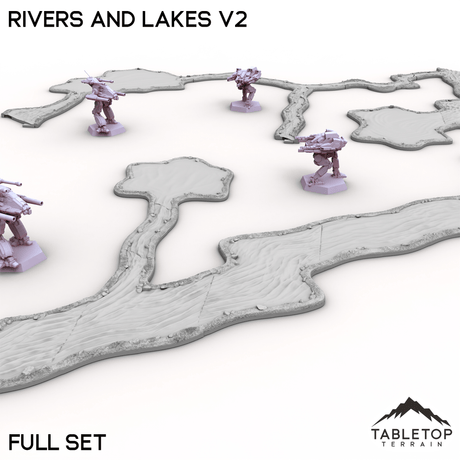 Tabletop Terrain Terrain HEXTECH Rivers and Lakes v2 - 6mm