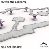 Tabletop Terrain Terrain HEXTECH Rivers and Lakes v2 - 6mm